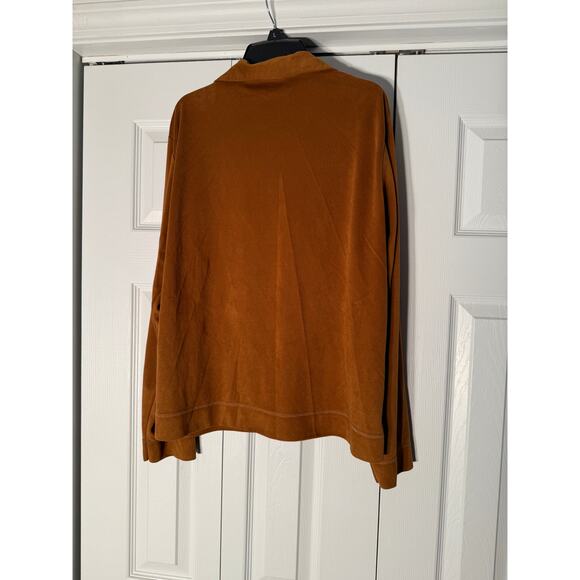 Mountain Lake Casuals Pullover Long Sleeve Lace up Woman's Size XL Camel Brown - Picture 4 of 4